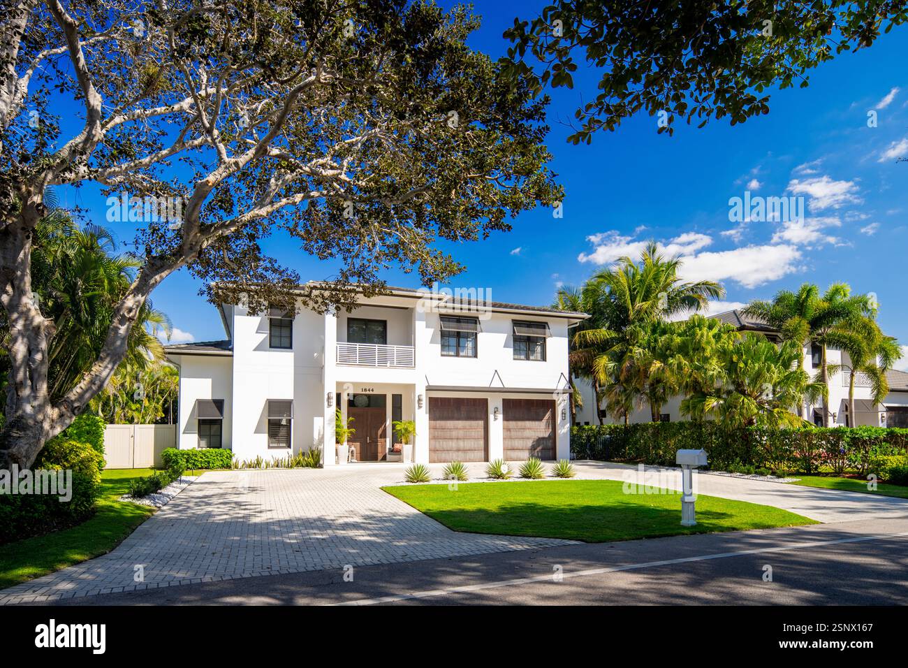 Luxury mansion homes in Naples Florida Stock Photo