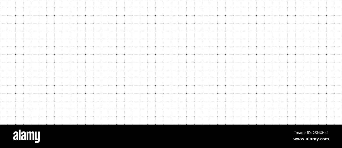 Planer page with dotted grid. Seamless checkered paper texture. Retro bullet journal notebook background. Simple square graph pattern. School math sheet wallpaper. Vector repeating workbook template Stock Vector