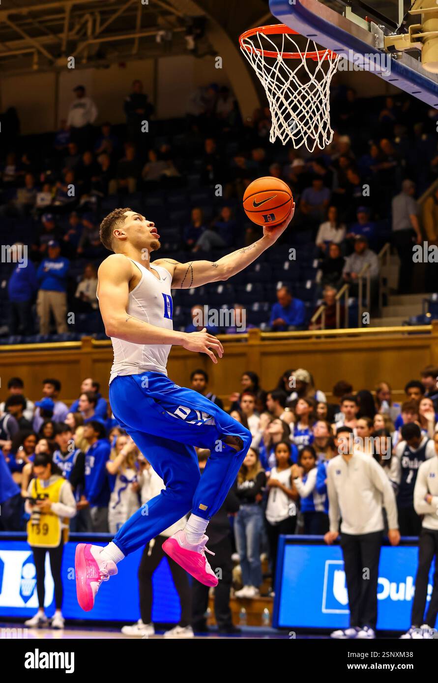 February 12, 2025 Duke forward Mason Gillis (18) takes layup during