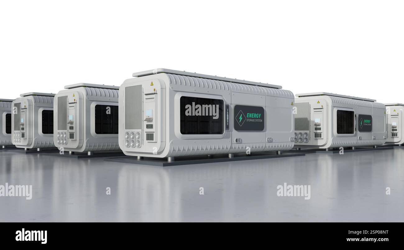 3d rendering energy storage system or battery container unit Stock ...
