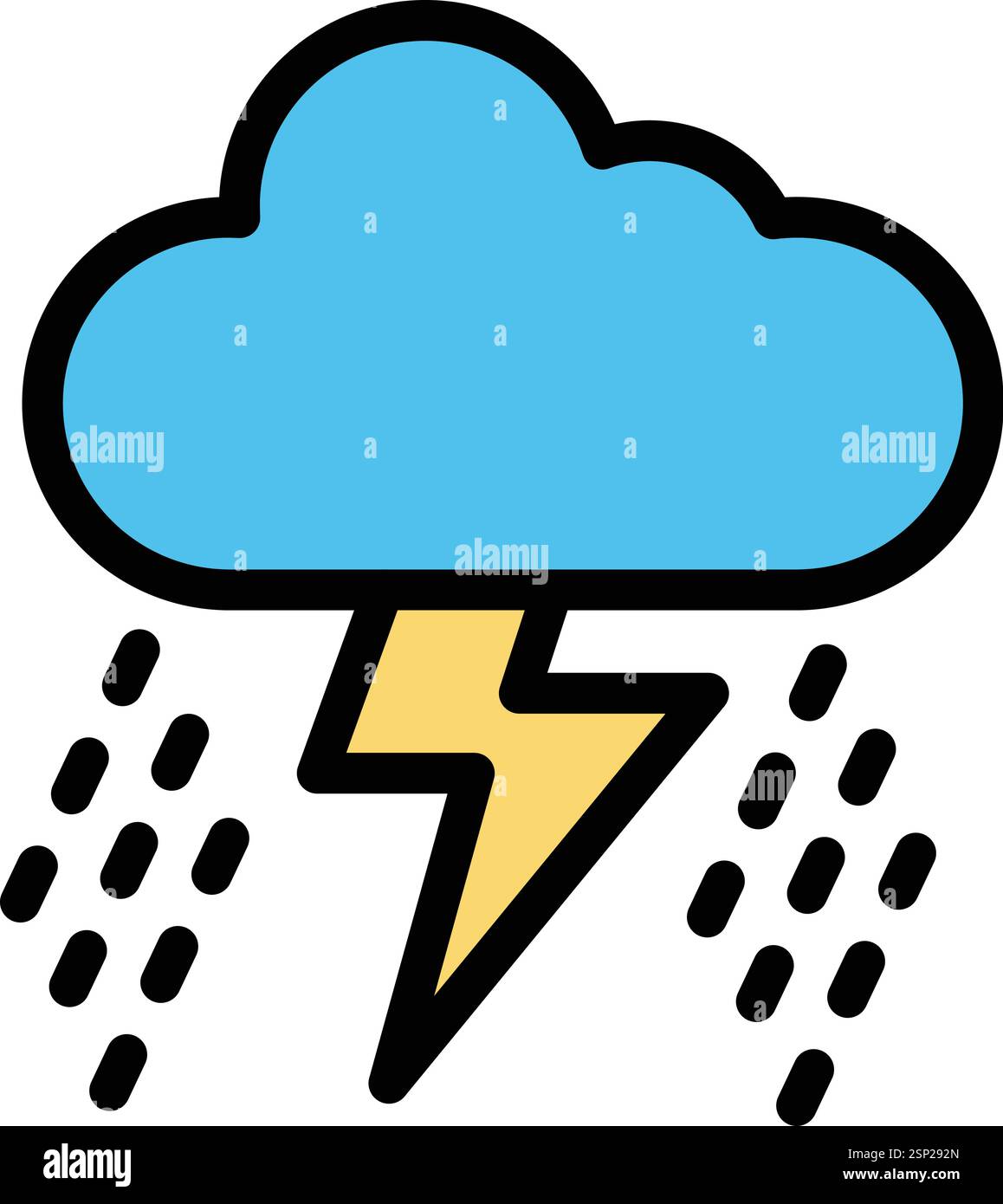 Storm Vector Icon Design Illustration Stock Vector