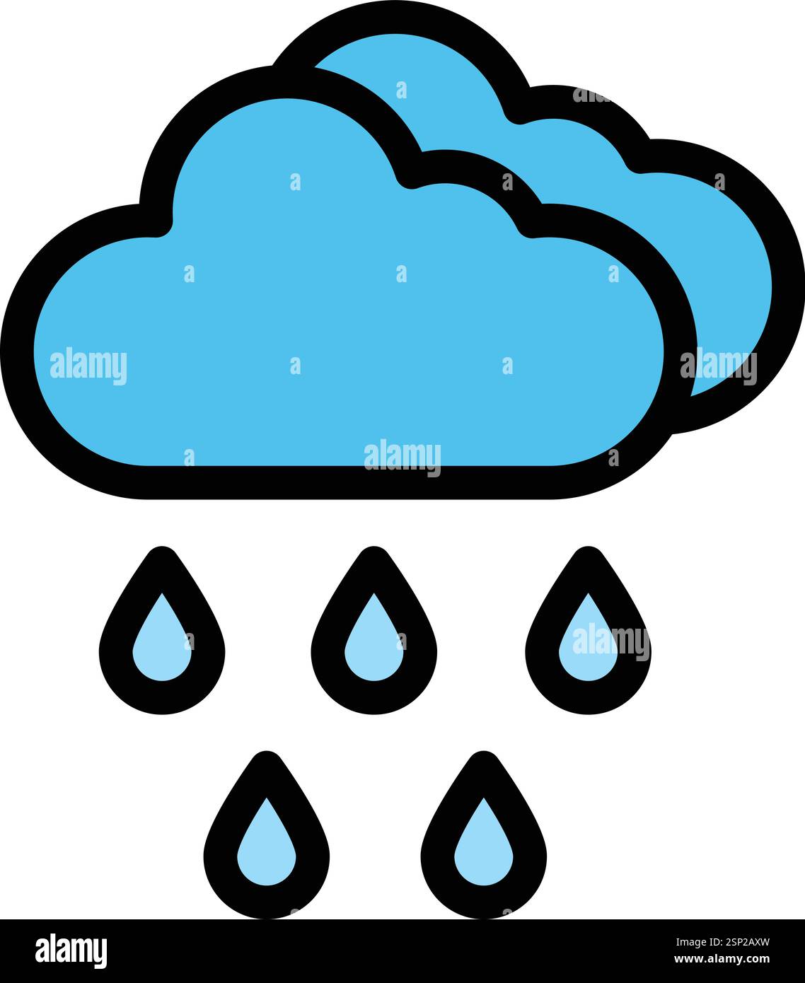Rain vector icon pack hi-res stock photography and images - Alamy