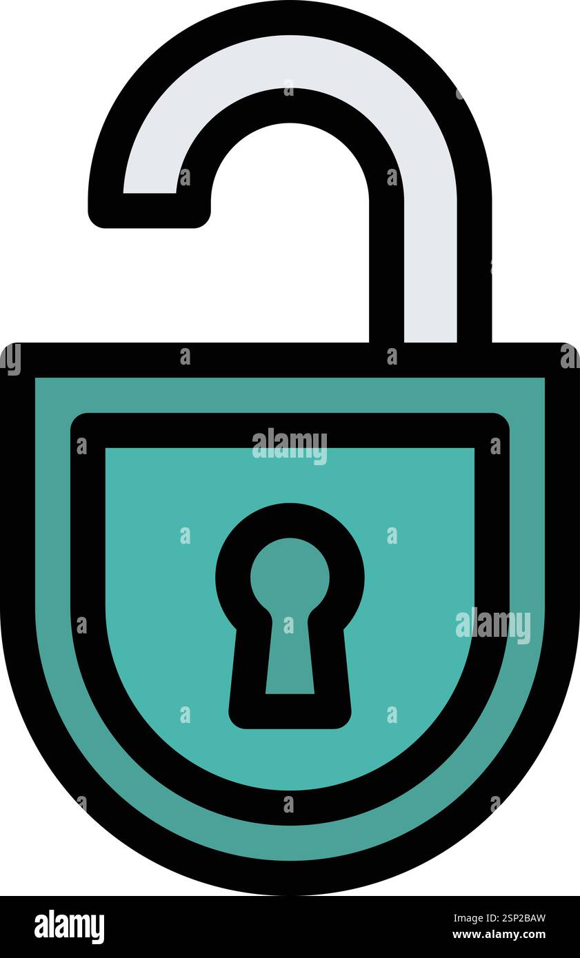 Unlock Vector Icon Design Illustration Stock Vector