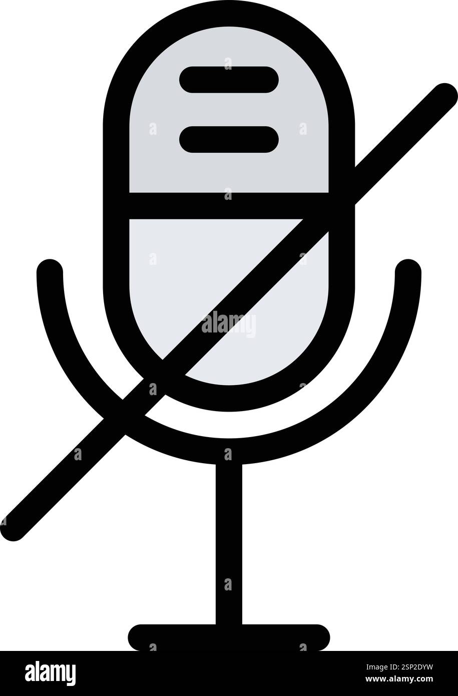 Mute Vector Icon Design Illustration Stock Vector