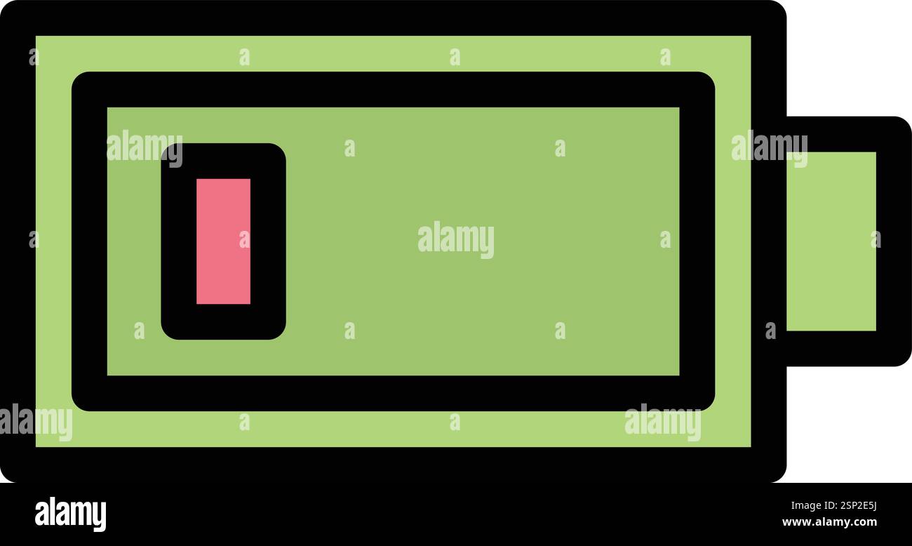 Low Battery Vector Icon Design Illustration Stock Vector