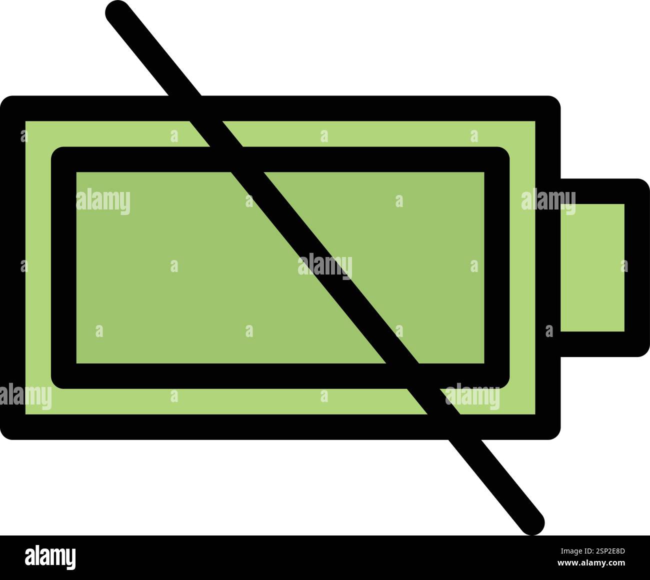 Empty Battery Vector Icon Design Illustration Stock Vector