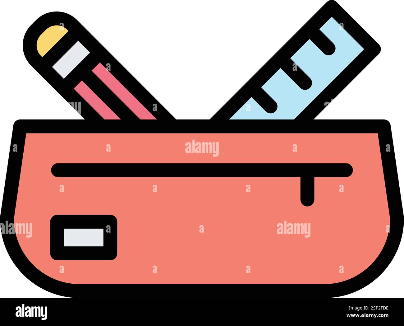 Pencil Case Vector Icon Design Illustration Stock Vector