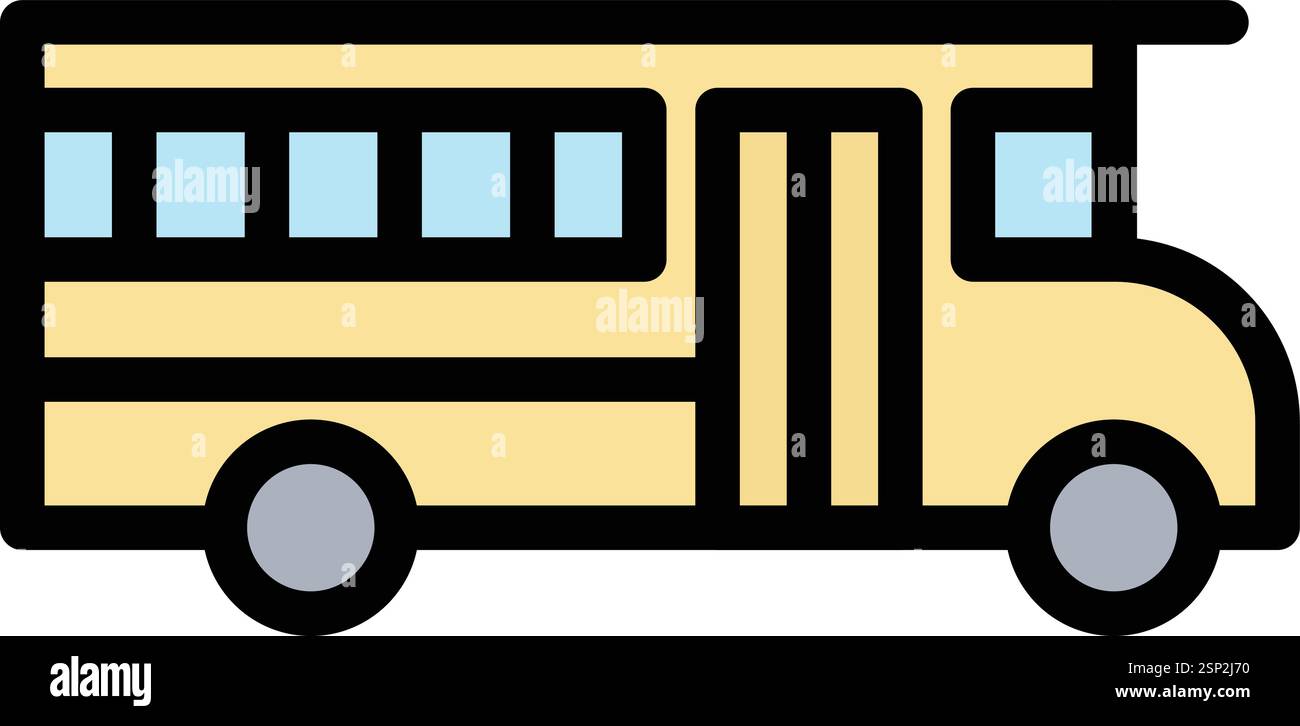 School Bus Vector Icon Design Illustration Stock Vector