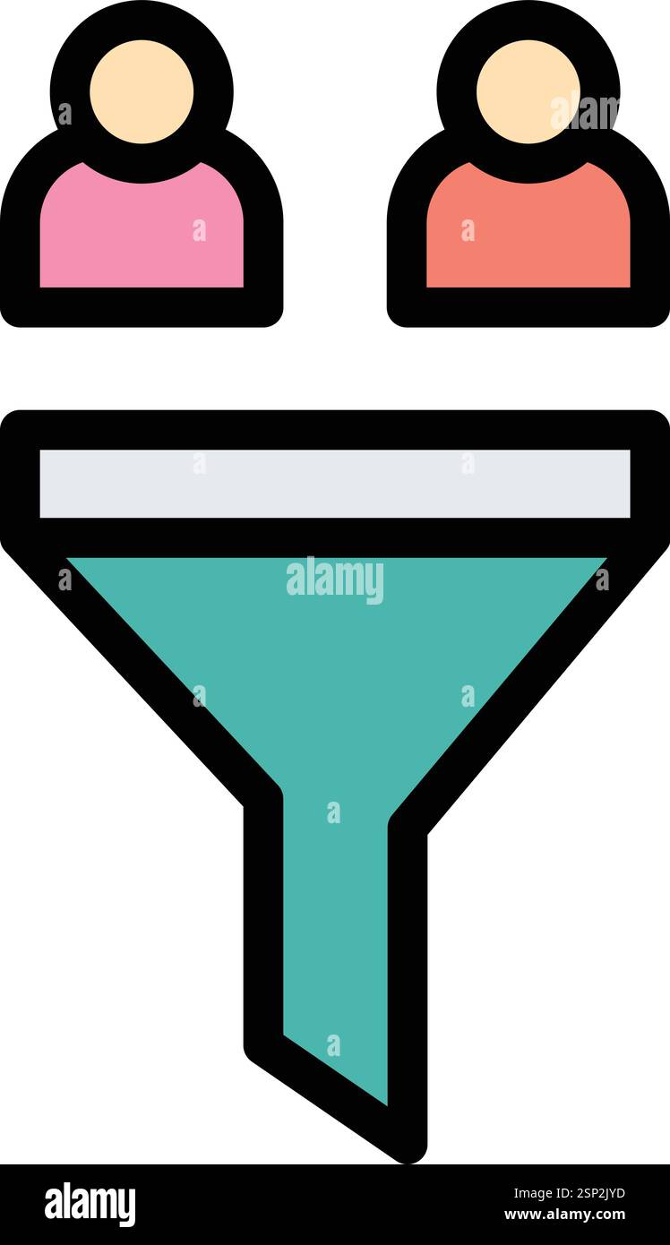 Sales Funnel Vector Icon Design Illustration Stock Vector Image & Art ...