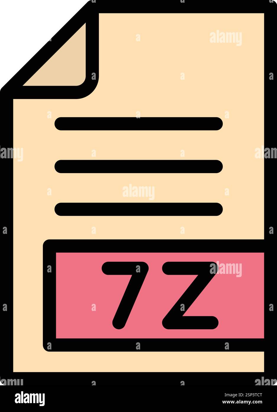 7Z Vector Icon Design Illustration Stock Vector