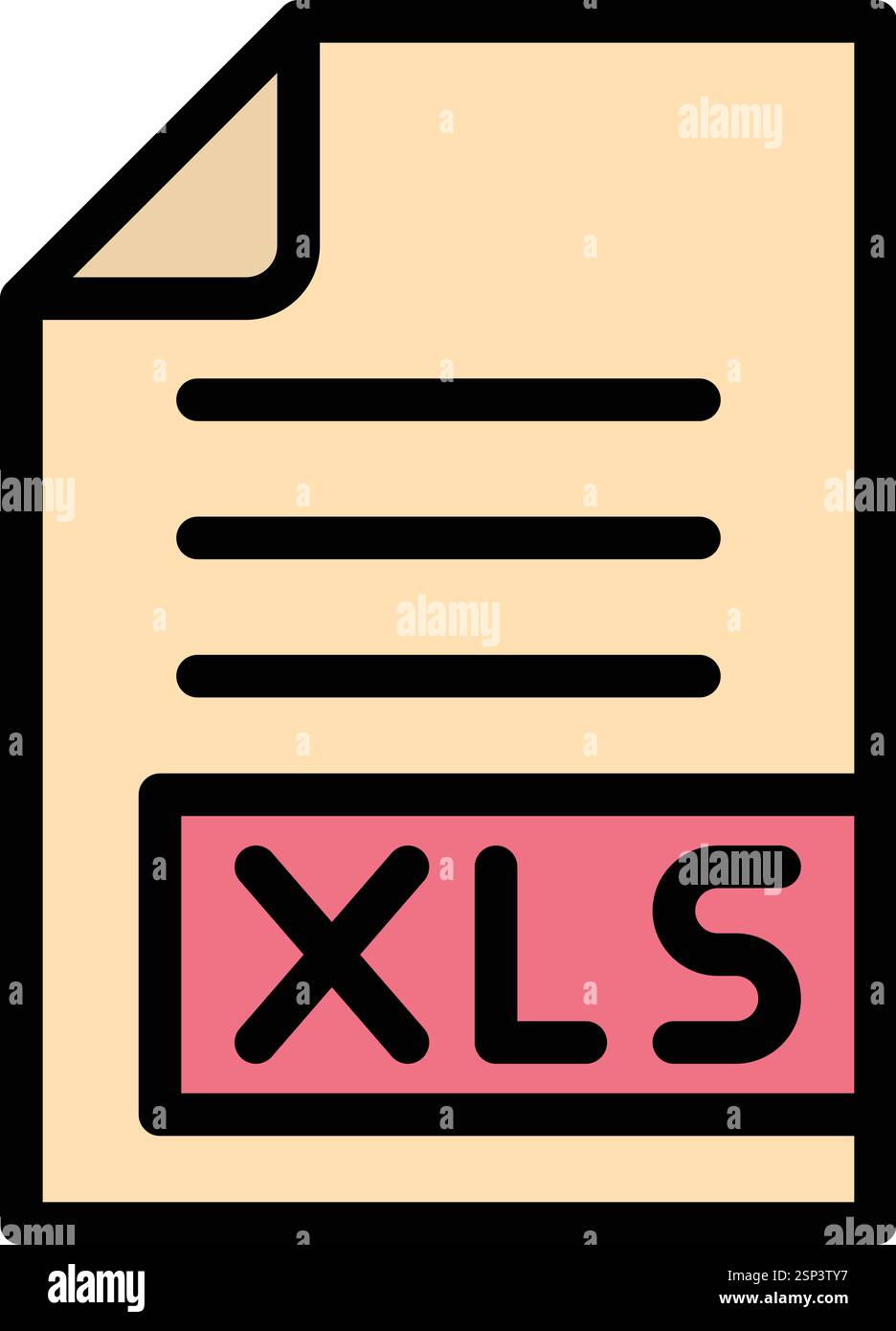 XLS Vector Icon Design Illustration Stock Vector Image & Art - Alamy