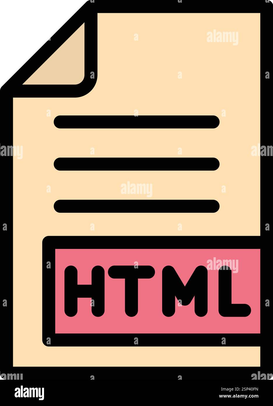 HTML Vector Icon Design Illustration Stock Vector