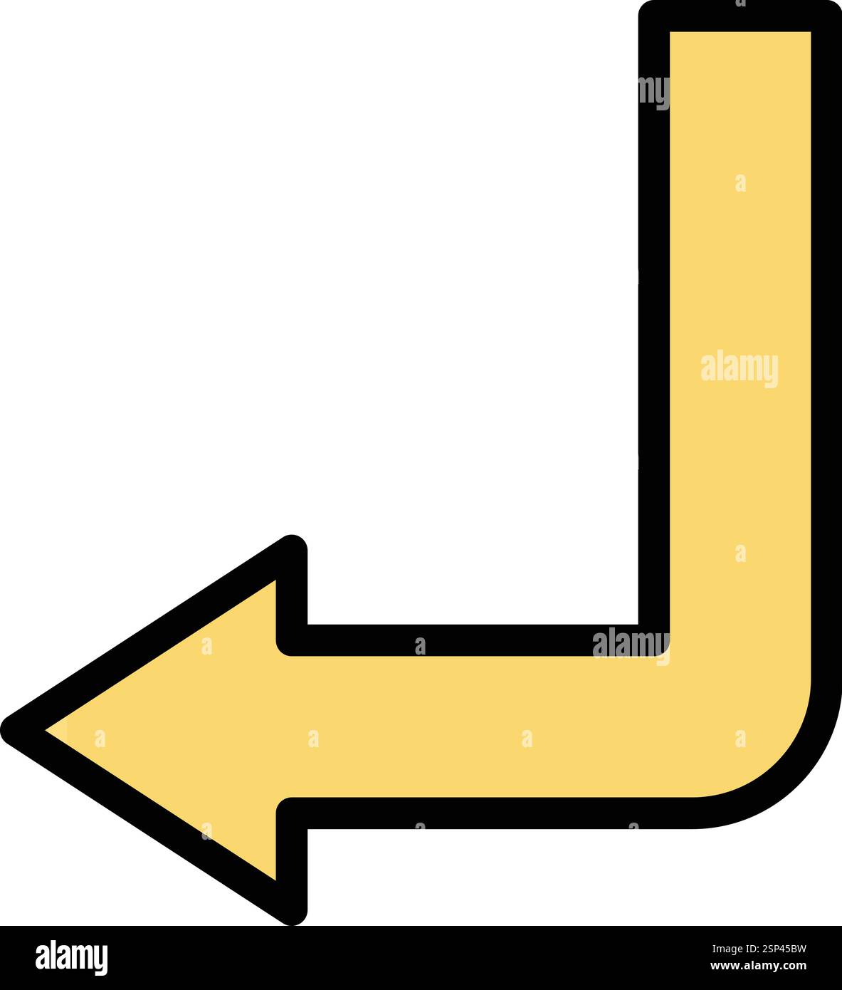 Down left Vector Icon Design Illustration Stock Vector