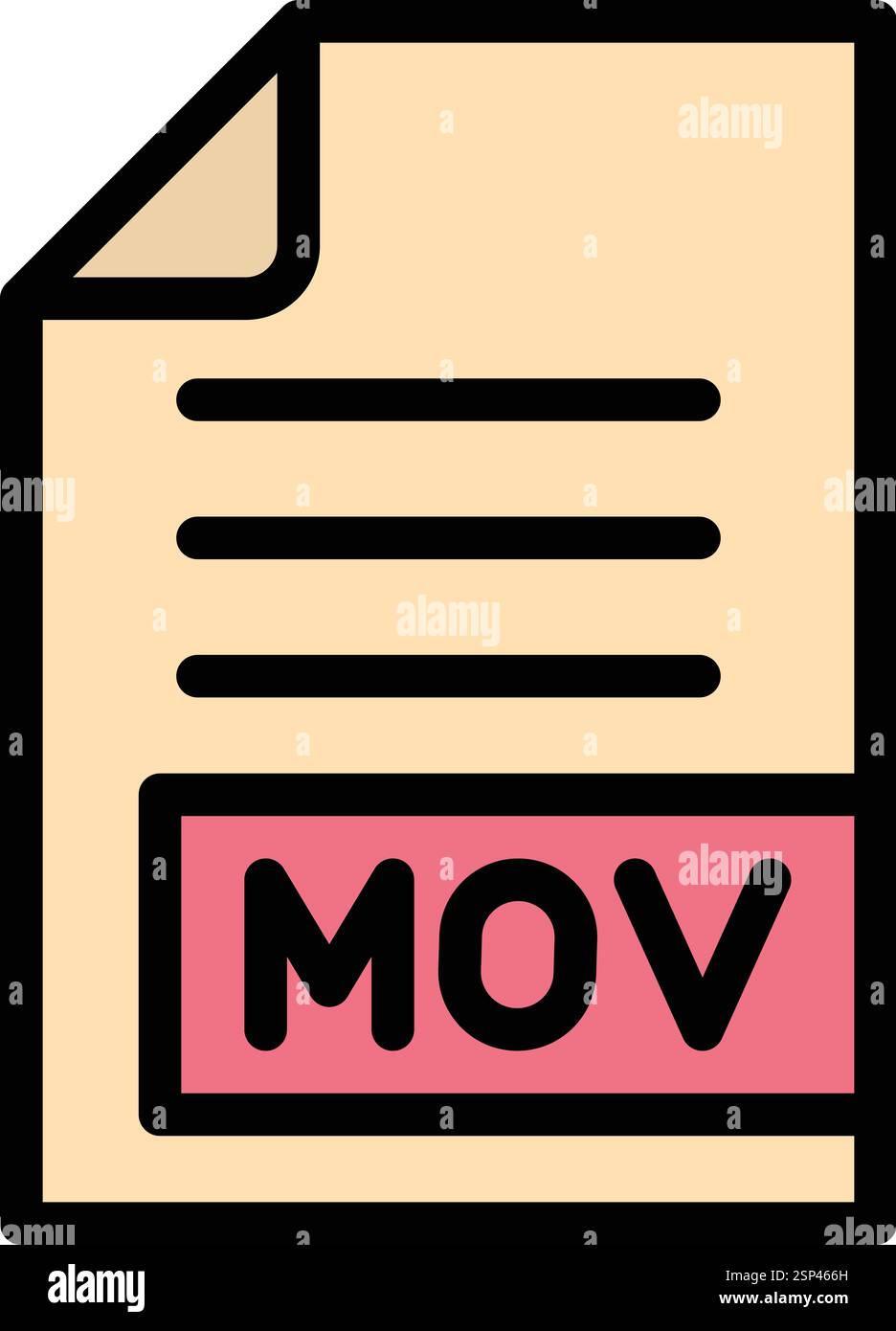 MOV Vector Icon Design Illustration Stock Vector