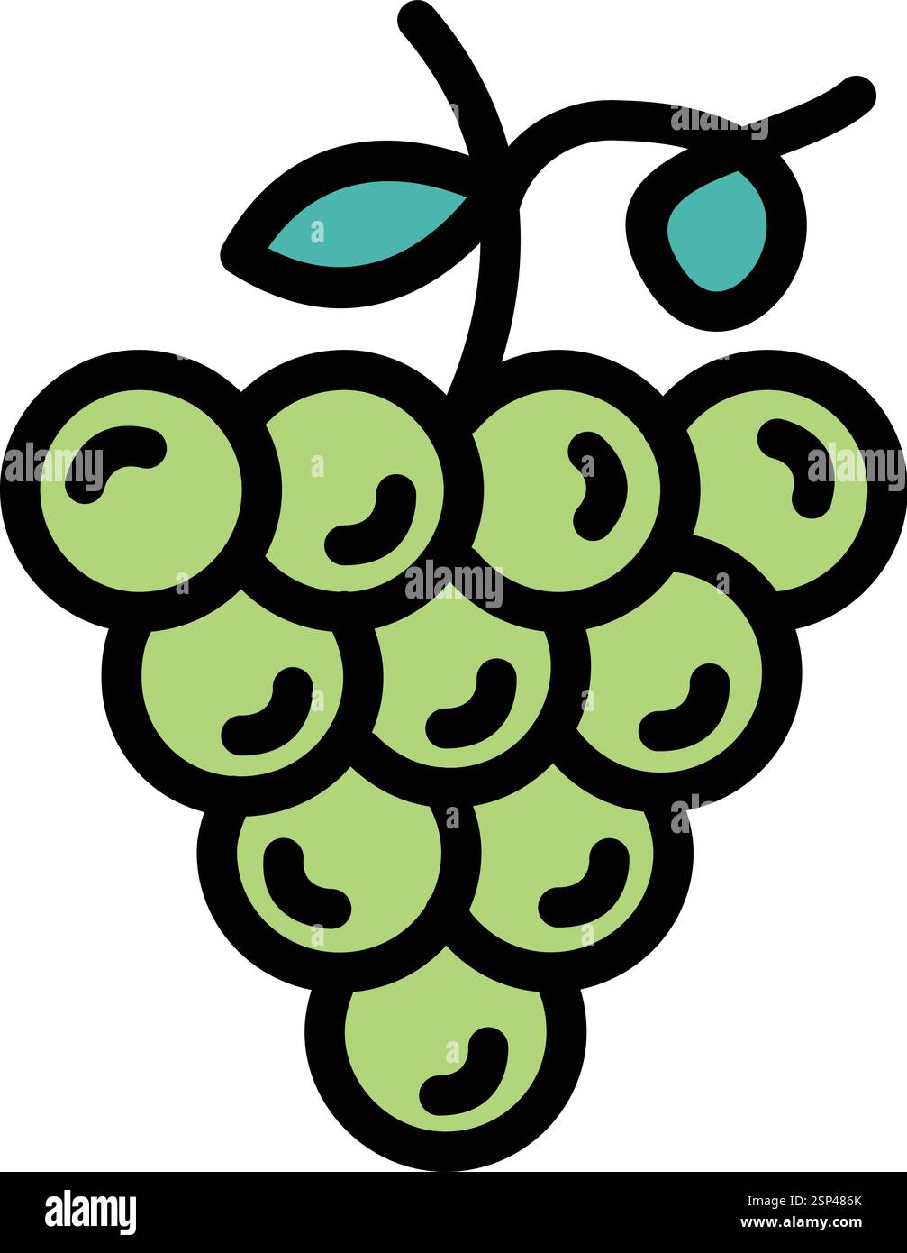 Grapes Vector Icon Design Illustration Stock Vector