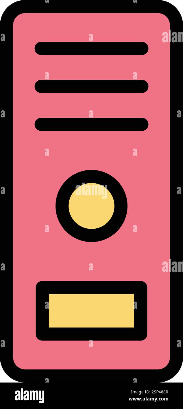 Computer case Vector Icon Design Illustration Stock Vector