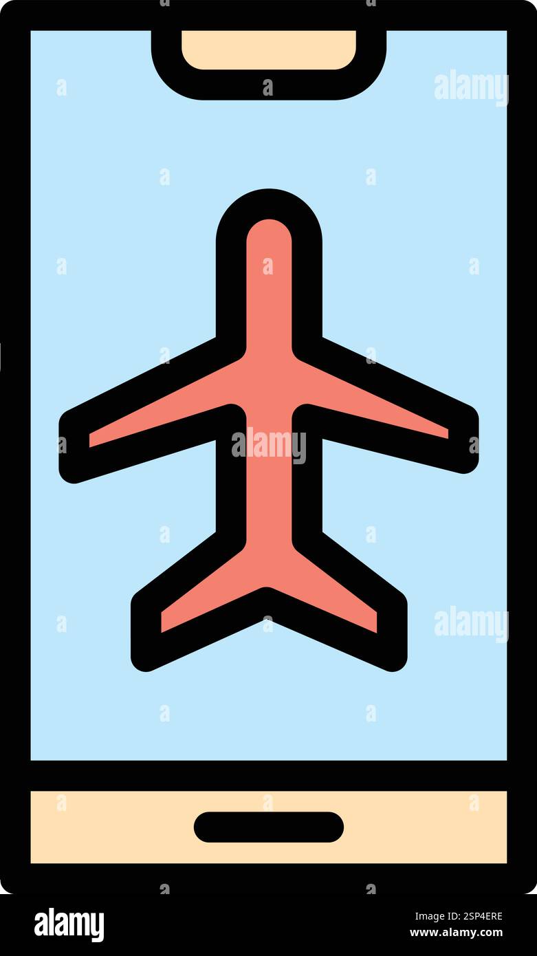 Airplane Mode Vector Icon Design Illustration Stock Vector