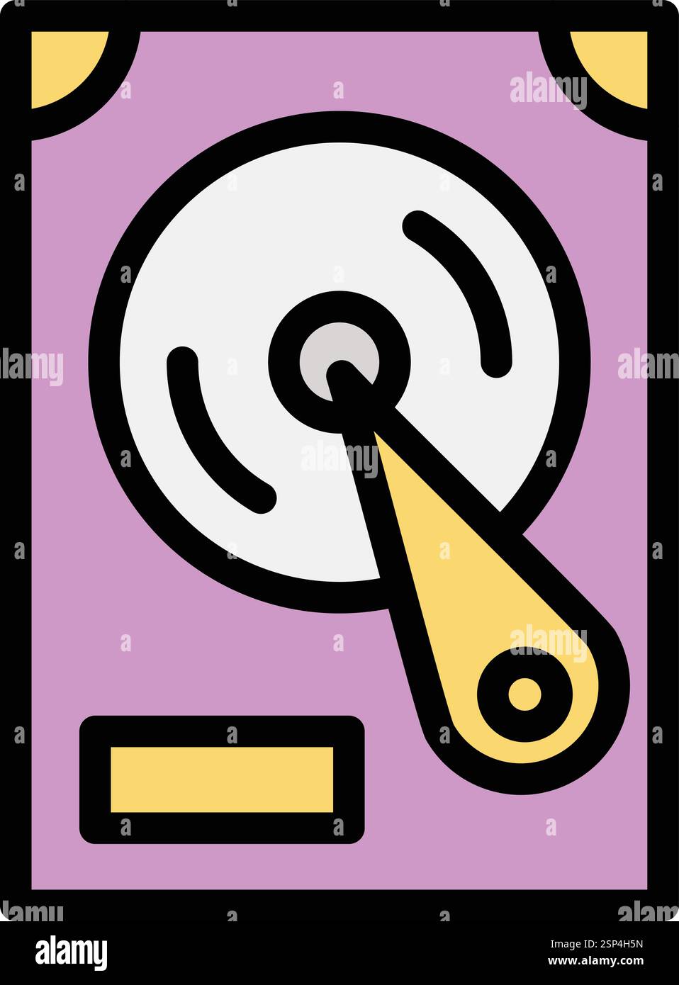 Hard Disk Vector Icon Design Illustration Stock Vector