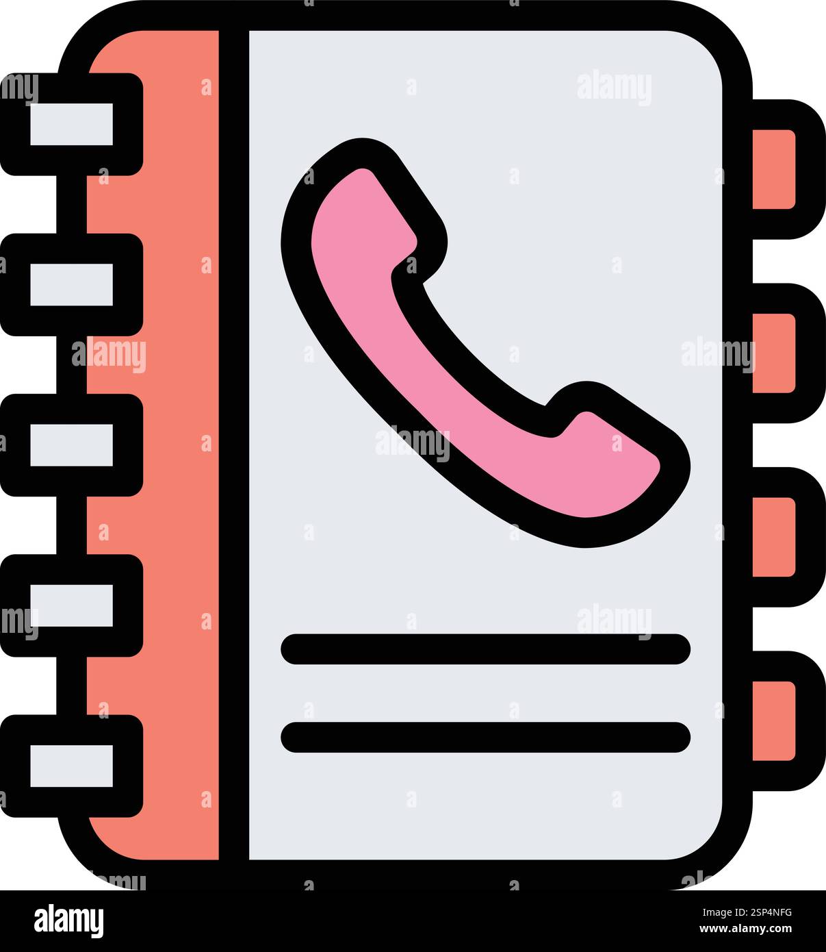 Contacts book Vector Icon Design Illustration Stock Vector