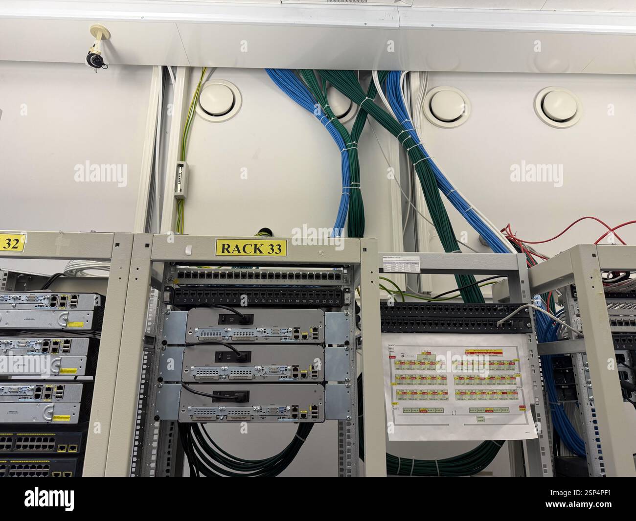 Ethernet and Network rack indoor Stock Photo - Alamy