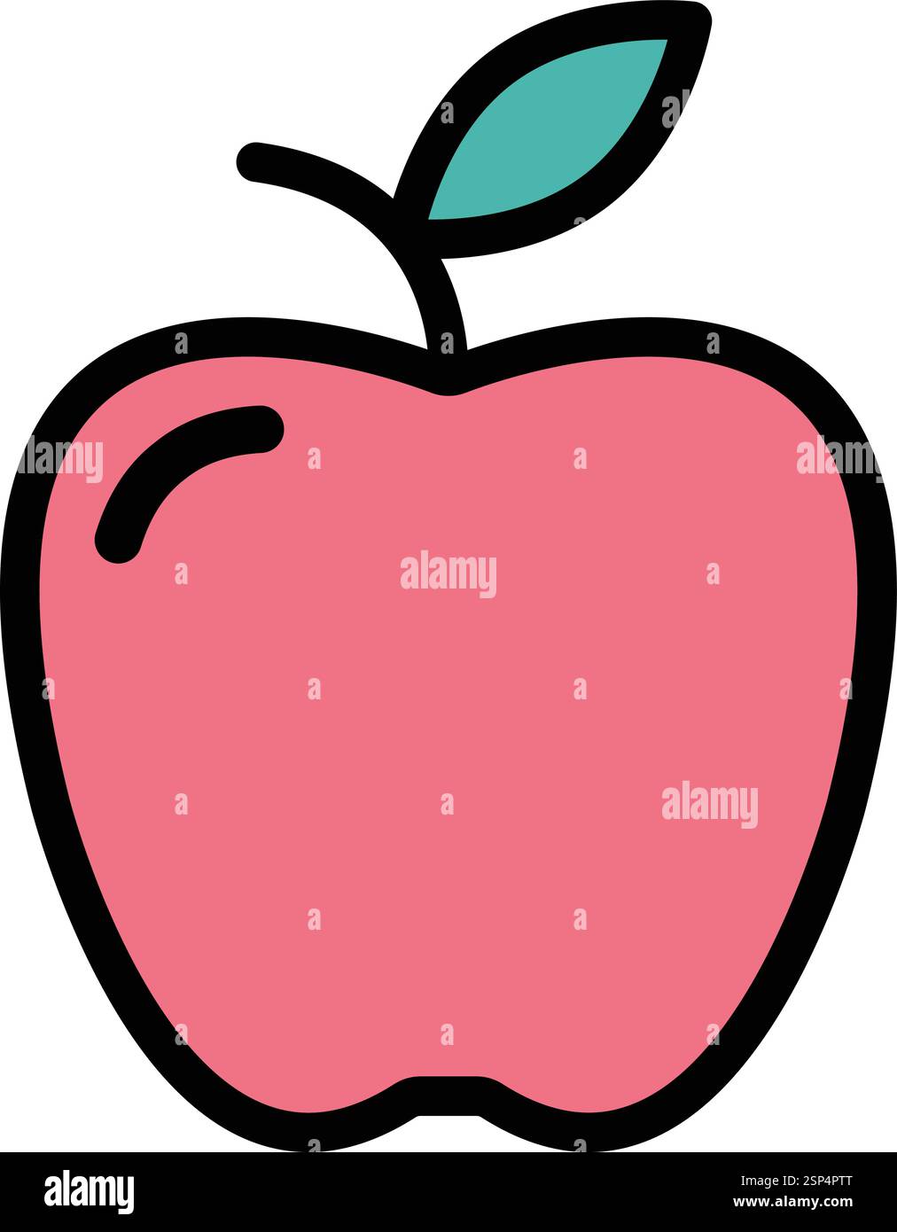 Apple Vector Icon Design Illustration Stock Vector