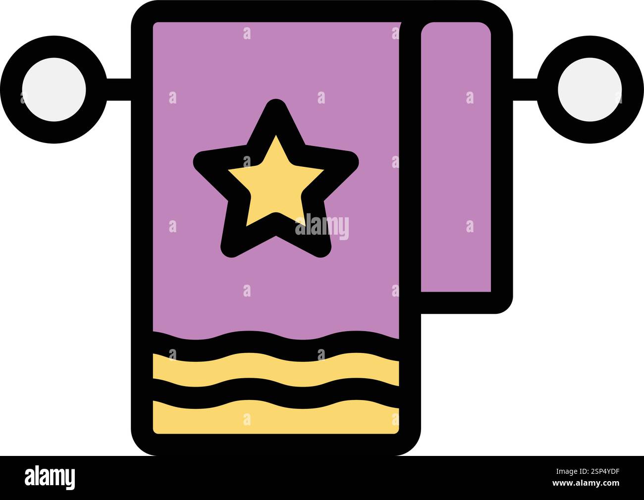 Towel Vector Icon Design Illustration Stock Vector