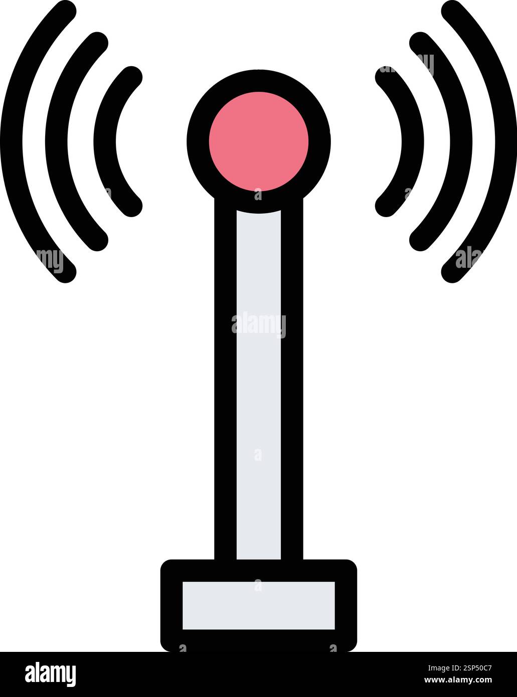 Radio antenna Vector Icon Design Illustration Stock Vector