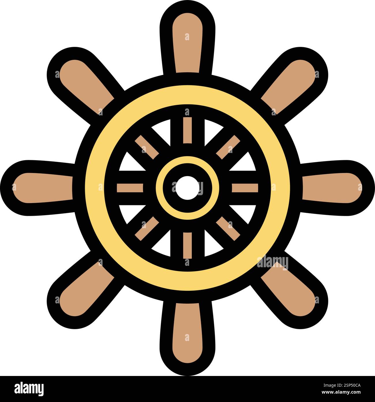 Rudder Vector Icon Design Illustration Stock Vector