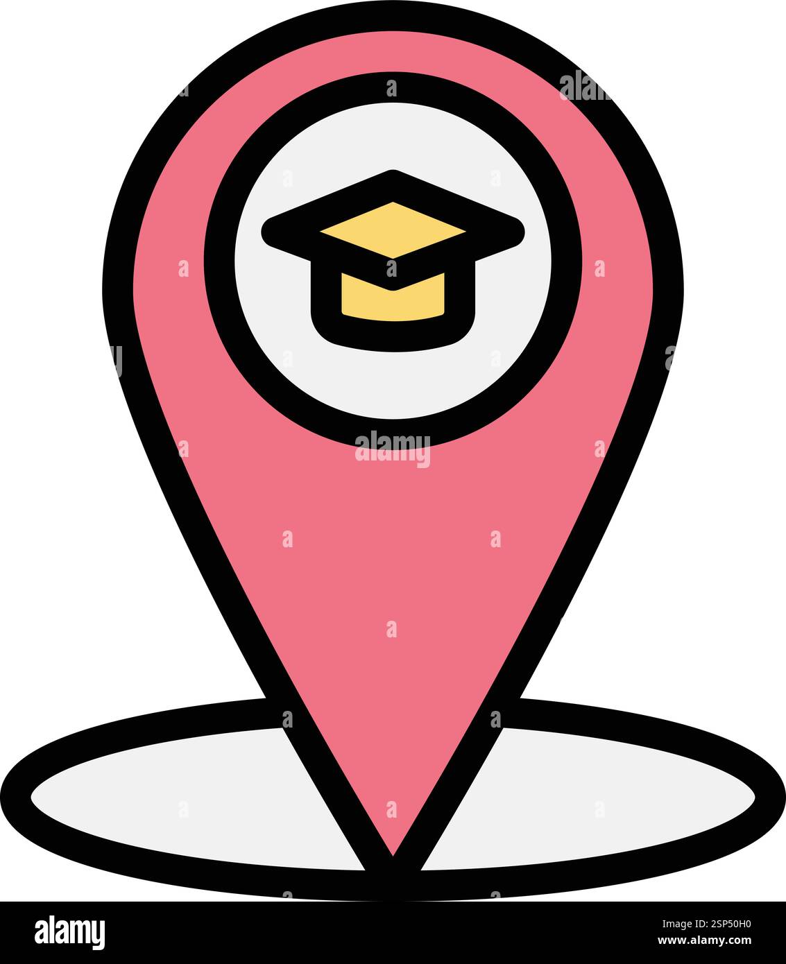 School location Vector Icon Design Illustration Stock Vector
