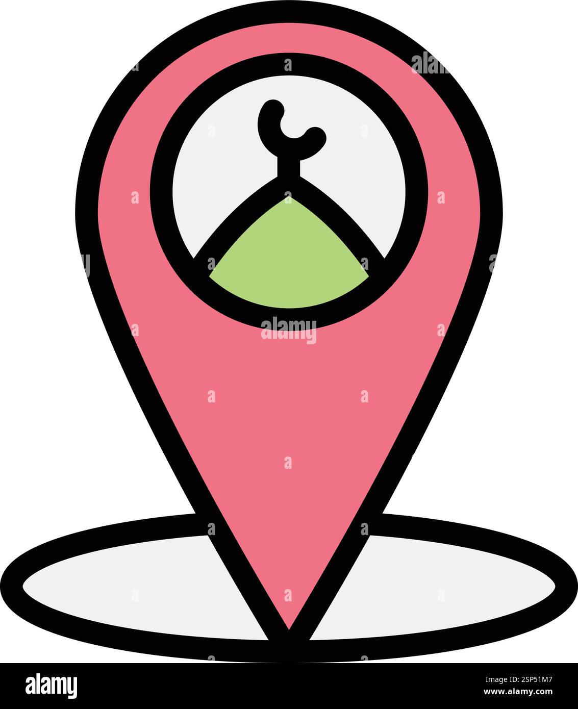 Mosque location Vector Icon Design Illustration Stock Vector
