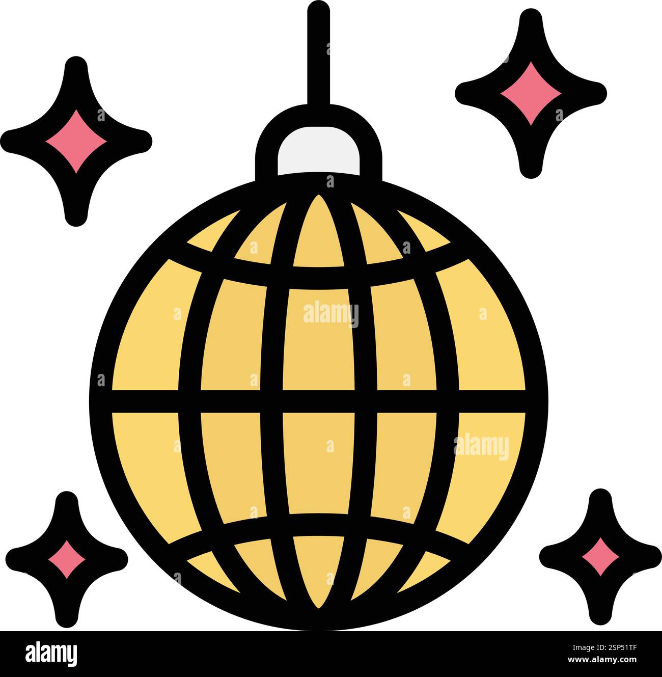 Disco Ball Vector Icon Design Illustration Stock Vector