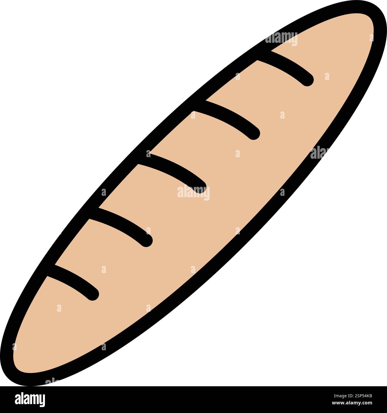 Baguette Vector Icon Design Illustration Stock Vector