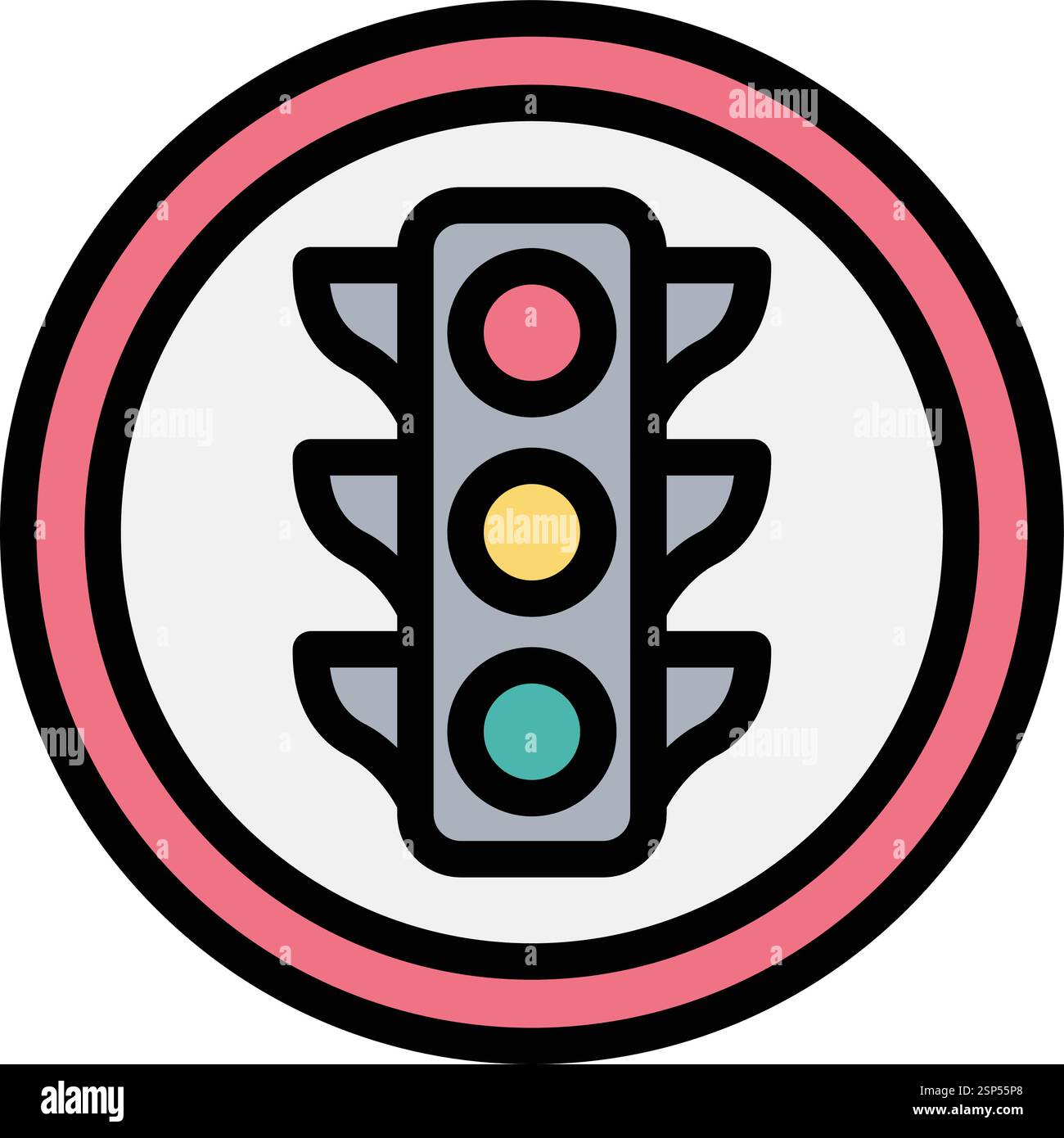 Trafic light Vector Icon Design Illustration Stock Vector