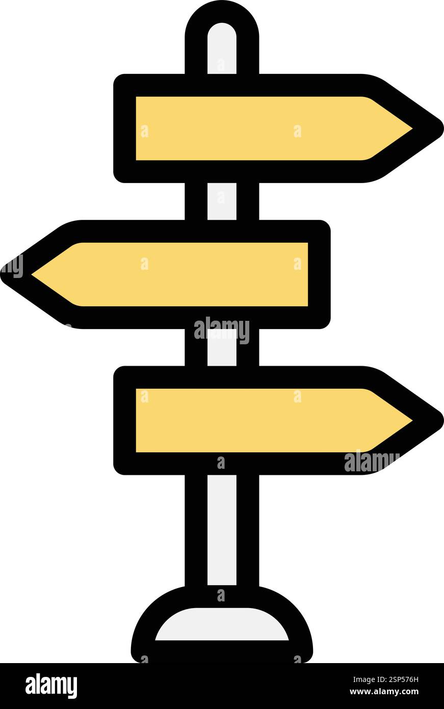 Signpost Vector Icon Design Illustration Stock Vector