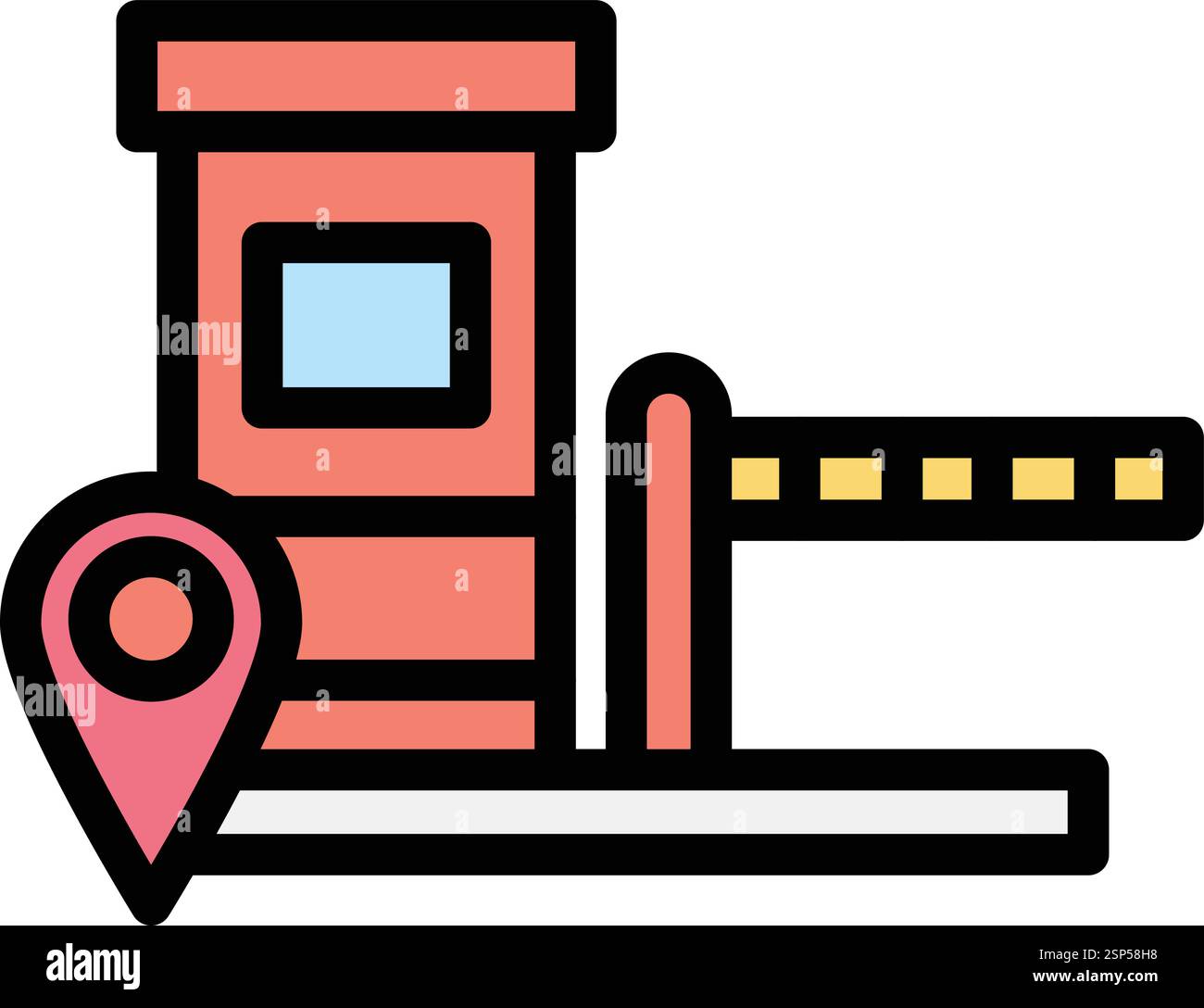 Toll Vector Icon Design Illustration Stock Vector