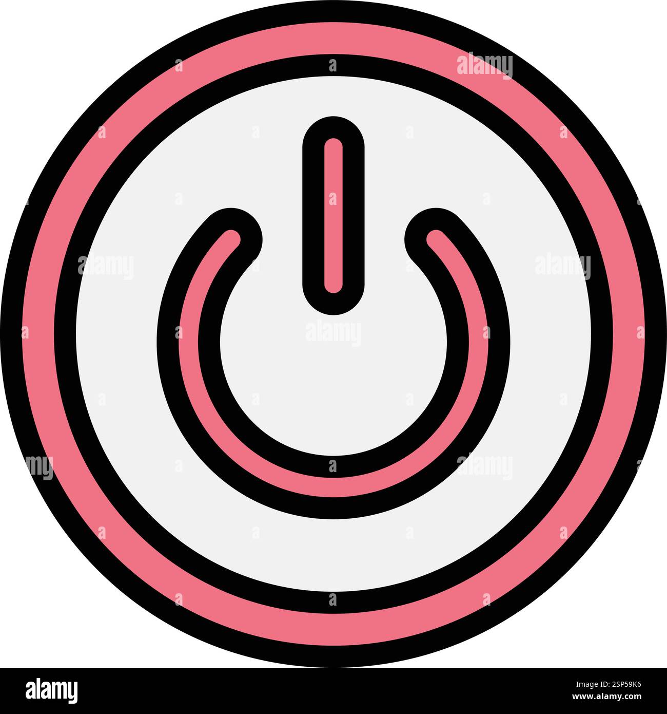Power Button Vector Icon Design Illustration Stock Vector