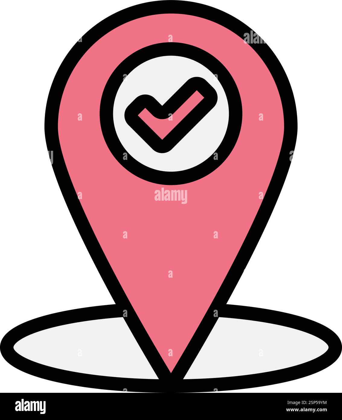 Location Check Vector Icon Design Illustration Stock Vector
