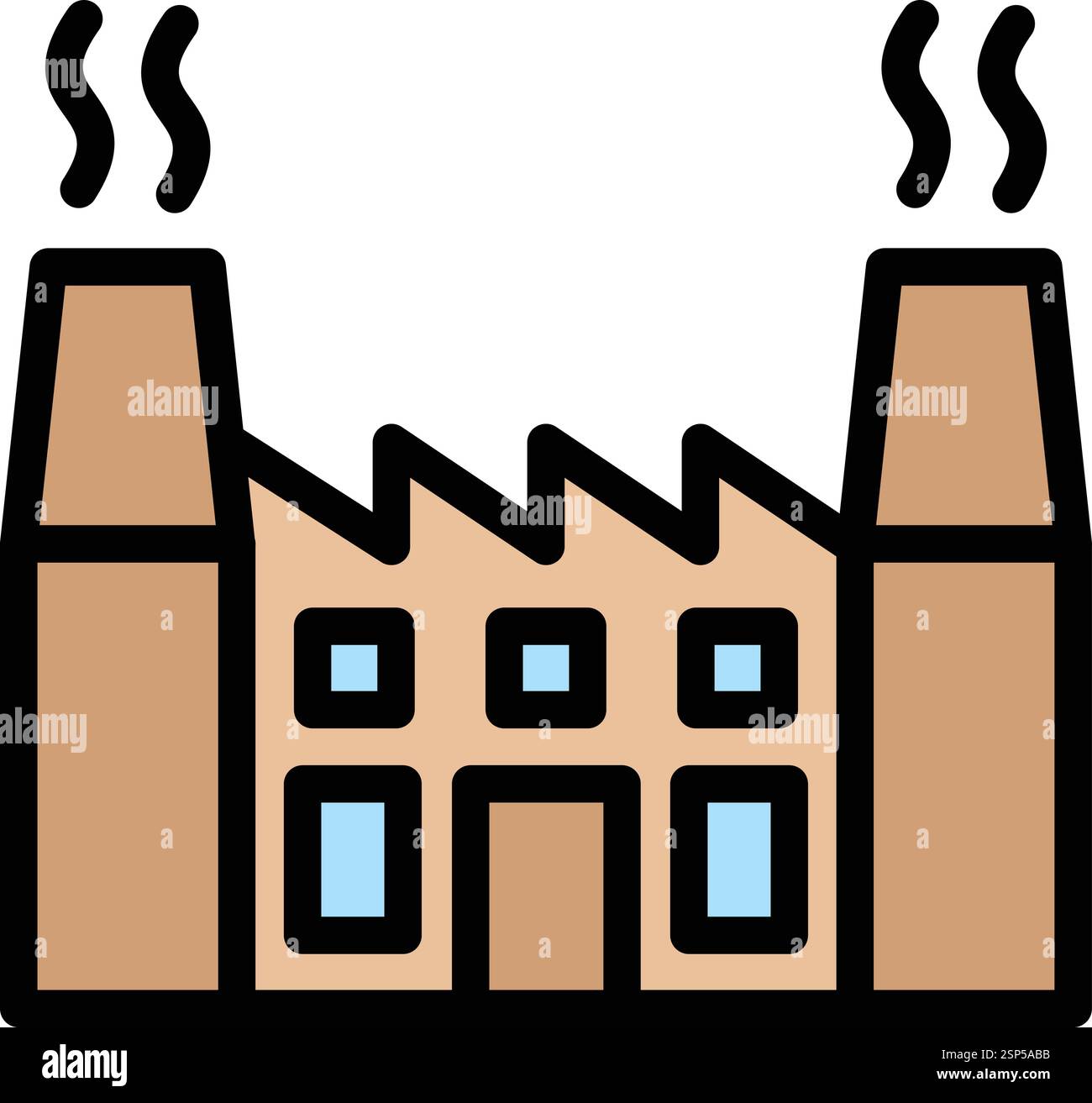 Nuclear plant Vector Icon Design Illustration Stock Vector