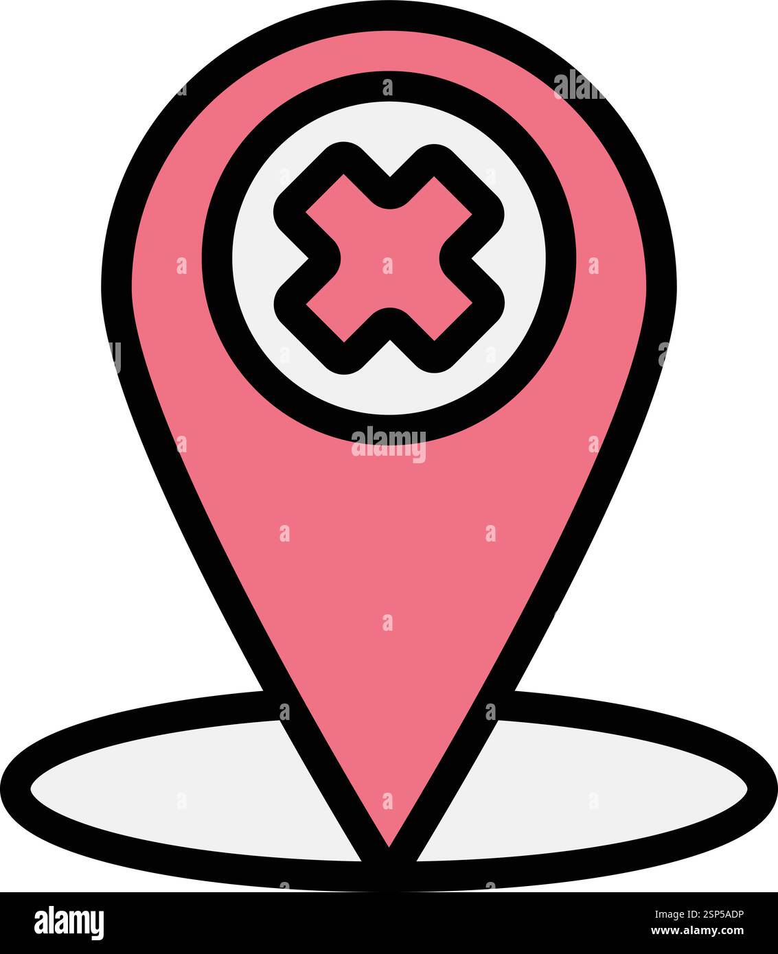 Cancel location Vector Icon Design Illustration Stock Vector