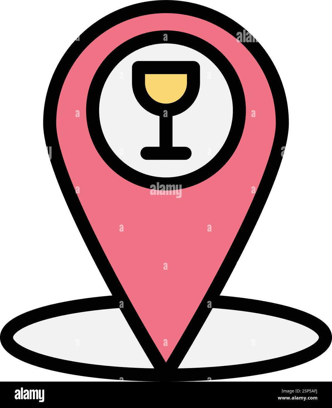 Cafe location Vector Icon Design Illustration Stock Vector