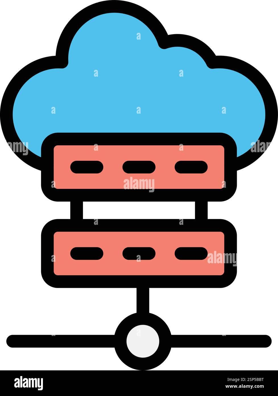 Cloud server Vector Icon Design Illustration Stock Vector