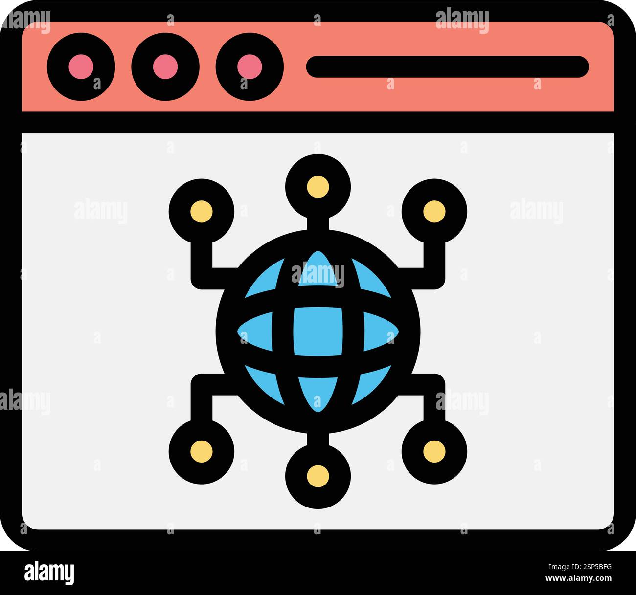 Browser Vector Icon Design Illustration Stock Vector