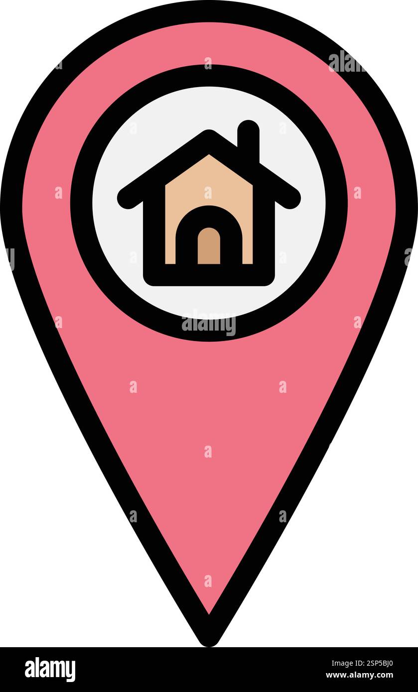 Home Location Vector Icon Design Illustration Stock Vector