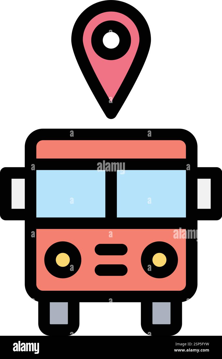 Bus station Vector Icon Design Illustration Stock Vector