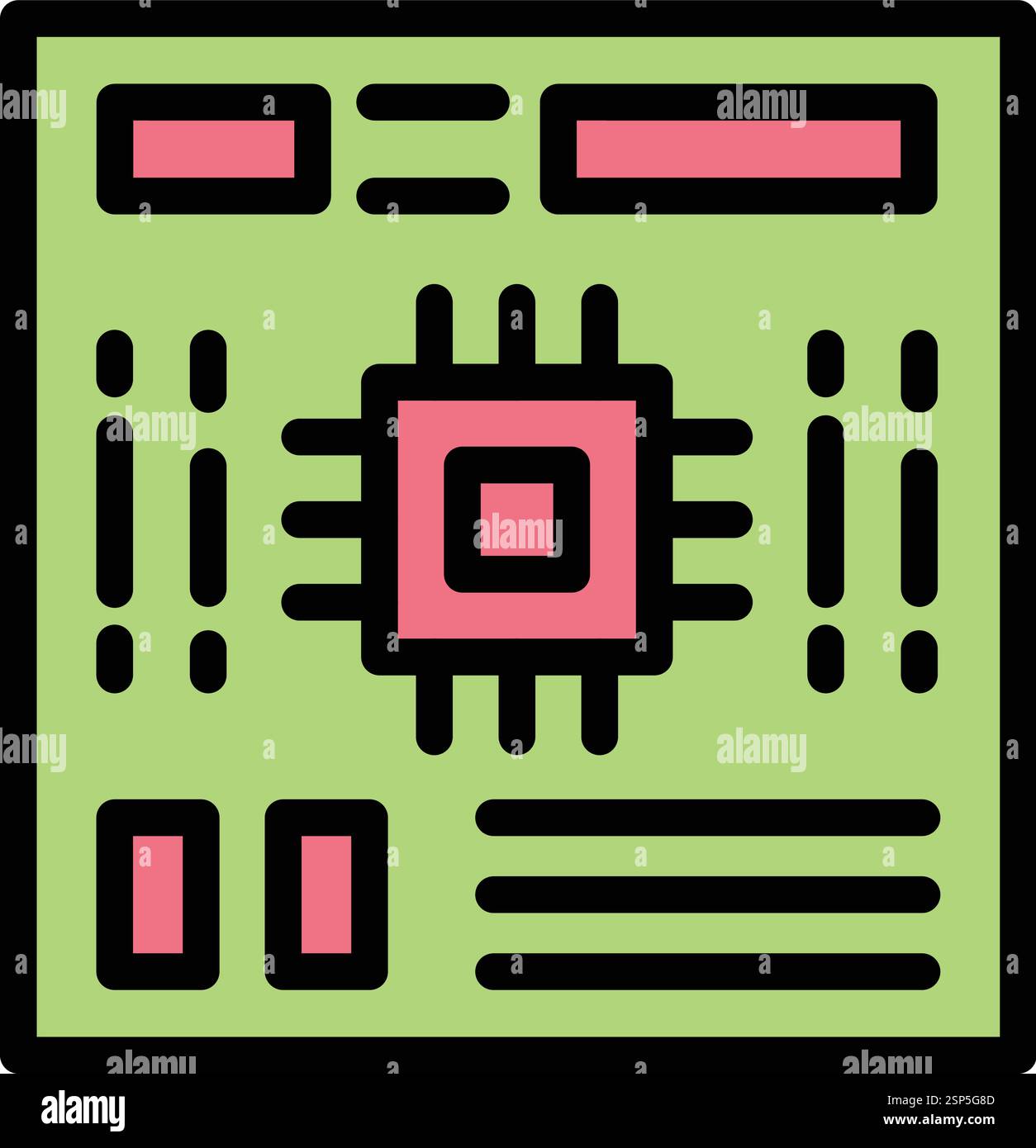 Motherboard Vector Icon Design Illustration Stock Vector