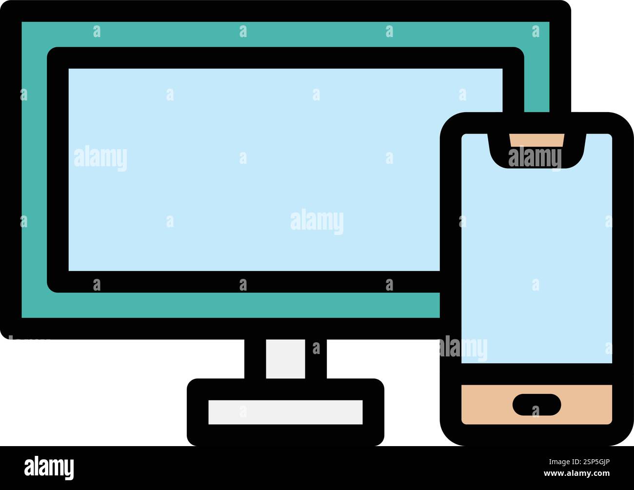 Responsive Vector Icon Design Illustration Stock Vector