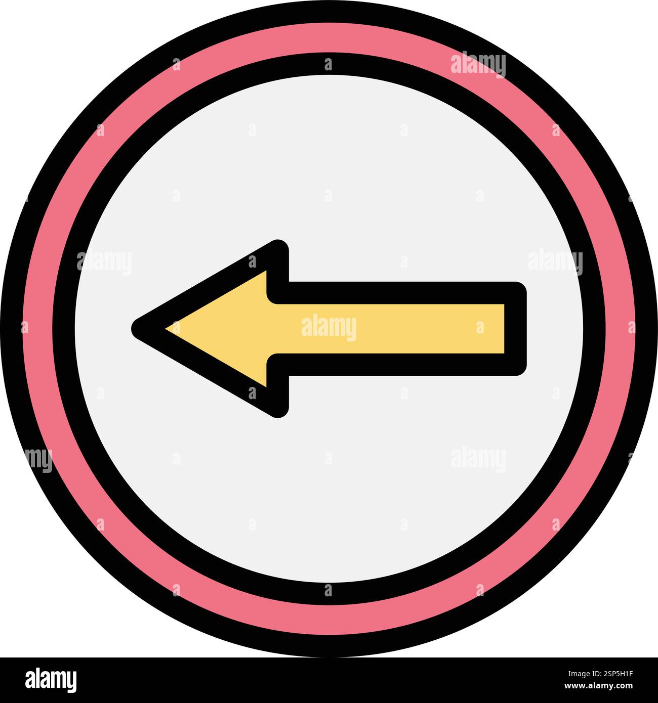 Go left Vector Icon Design Illustration Stock Vector