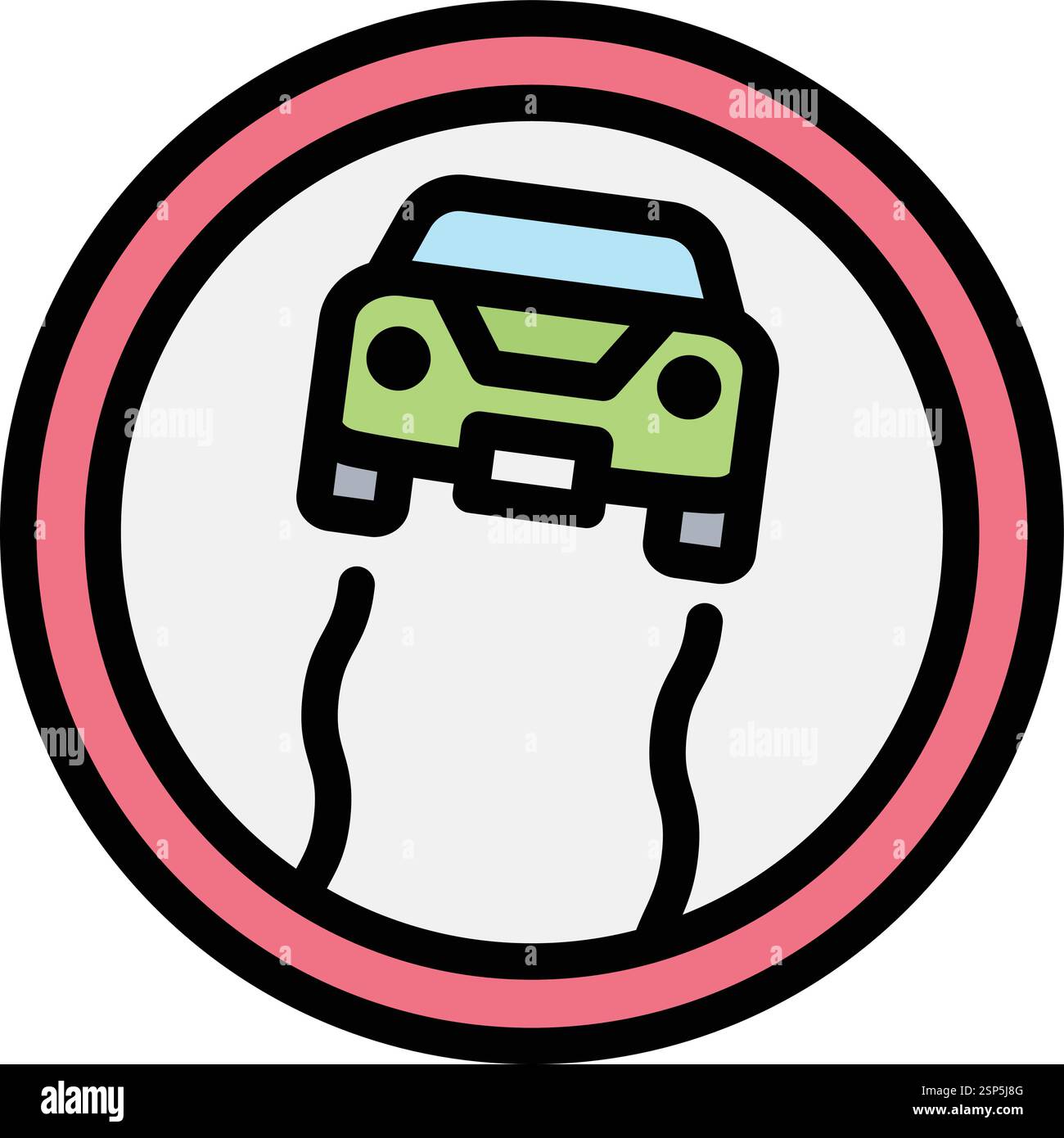 Slippery Vector Icon Design Illustration Stock Vector