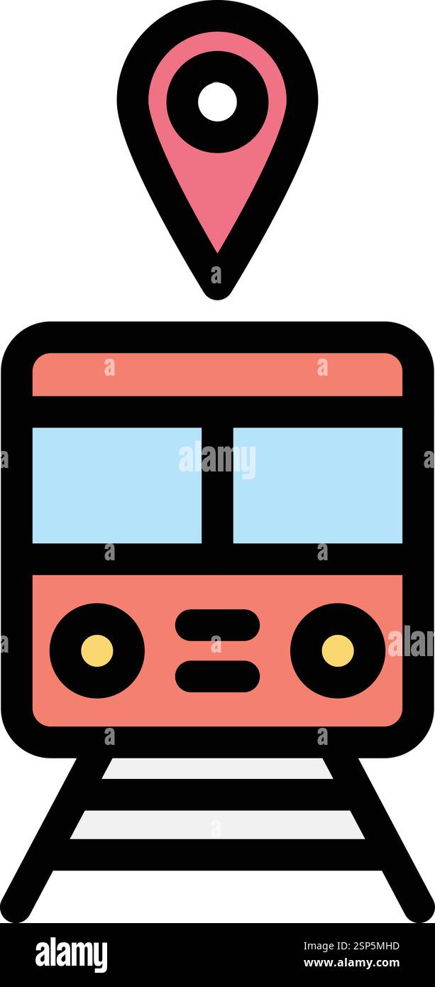 Train station Vector Icon Design Illustration Stock Vector