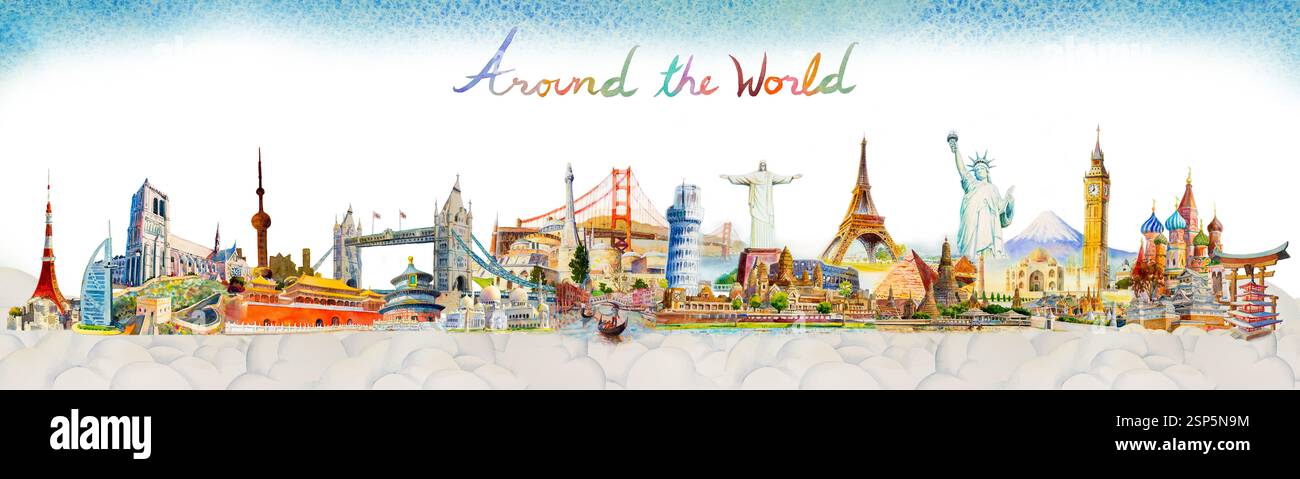 Travel Famous landmarks in the world of Europe, Asia and America ...